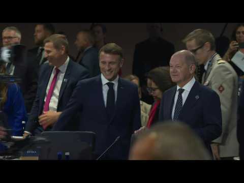 French President Emmanuel Macron arrives at NATO summit