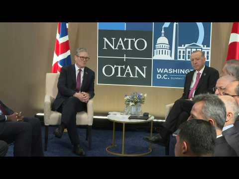 British Prime Minister Starmer and Turkish President Erdogan meet at NATO summit