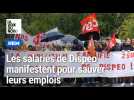 Les salariés du site de Hem de Dispeo manifestent pour sauver leurs emplois