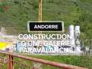 Construction d'une galerie paravalanche à la frontière entre la France et l'Andorre