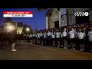 VIDÉO. Avant le feu d'artifice du 14 juillet, 250 jeunes du SNU chantent la Marseillaise à Sablé