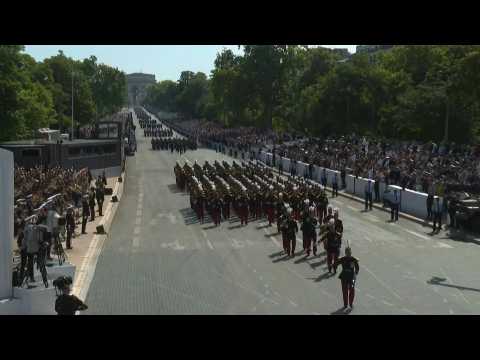 Bastille Day military parade gets underway in Paris