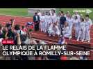 Le relais de la flamme olympique pour le JO 2024 à Romilly-sur-Seine dans l'Aube