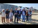 Inauguration des cabines, tentes et corbeilles sur la plage du Touquet