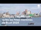 VIDÉO. La frégate multi-missions « Normandie » quitte les Fêtes maritimes de Brest 2024