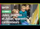 Jules, Joachim et Julian, 11 ans, apprentis carillonneurs au beffroi de Douai