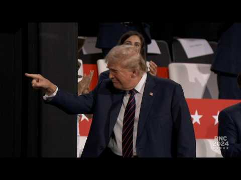 Trump arrives for the third day of Republican convention