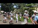 Passage de la flamme olympique à Breteuil, dans l'Oise