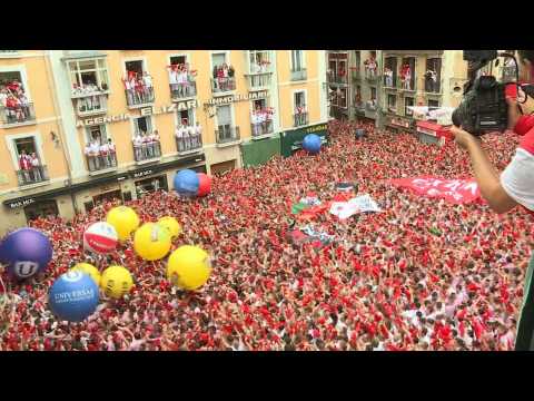 Start of the San Fermin festivities in Pamplona