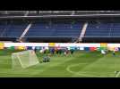 Foot Euro entraînement équipe de France J-3 France - Espagne Paderborn thème duels