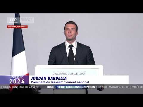 Jordan Bardella (RN) : "les accords électoraux jettent la France dans les bras de Jean-Luc Mélenchon"