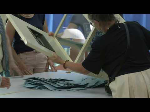 French elections: Counting begins at a polling station in Alsace