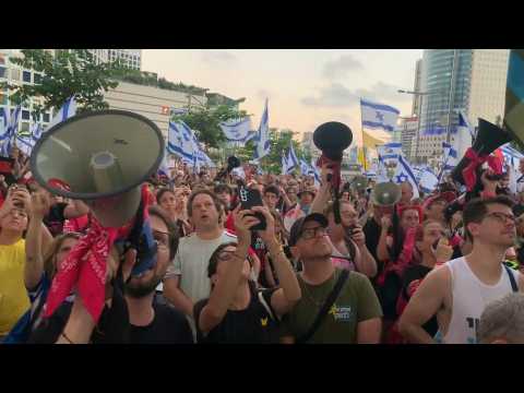 Israelis rally in Tel Aviv to push for Gaza truce as war enters 10th month