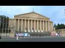 Elections : Facade of the National Assembly on the morning of the second round