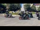 Les motards du Viaduc contre la mucoviscidose de passage à Millau