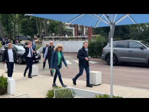 French President Macron and his wife in Le Touquet
