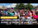 Les caravaniers s'échauffent avant le départ