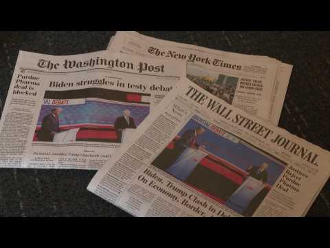 Biden-Trump Debate: US newspapers frontpages