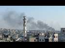 Smoke rises over Shejaiya suburb in Gaza City