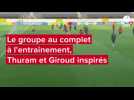 VIDÉO. Euro 2024 : l'équipe de France au complet à l'entraînement, les attaquants inspirés