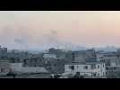 Smoke billows following Israeli strikes on Gaza City
