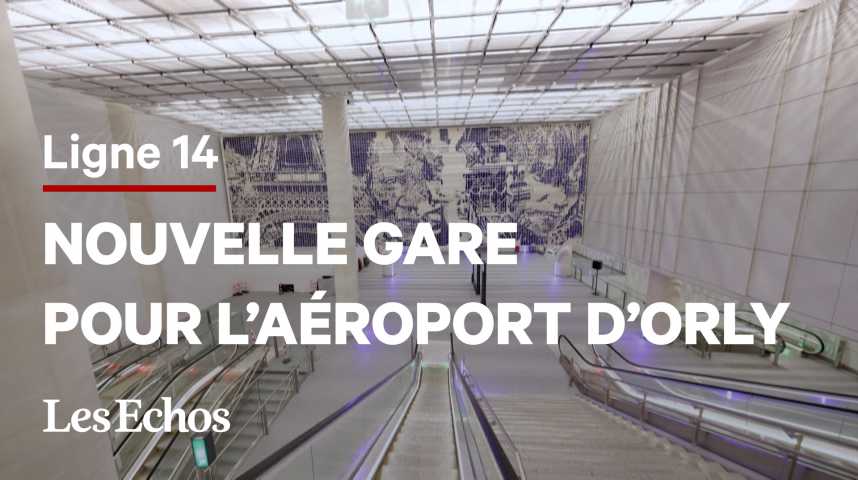 Illustration pour la vidéo Paris : les images de la nouvelle gare Aéroport d’Orly de la ligne 14