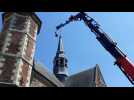 Eu : opération spectaculaire pour déposer les cloches de la chapelle du collège des Jésuites