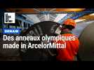 Les anneaux olympiques de la Tour Eiffel fabriqués à l'usine Arcelor de Denain
