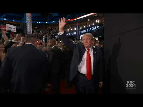 Trump, ear bandaged, arrives at Republican National Convention