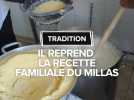 À 19 ans, il reprend l'entreprise familale de fabrication artisanale du Millas en Ariège