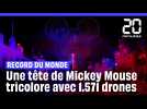 Record du monde : Disney réalise une tête de Mickey Mouse avec 1571 drones #shorts