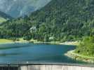 Le paysage a coupé le souffle du lac et barrage du Tech