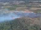 Le feu de Trèbes de ce lundi 16 septembre vu depuis le ciel.