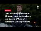 VIDEO. Une visite d'Emmanuel Macron annoncée dans les Côtes-d'Armor, vendredi 20 septembre