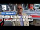 Nelson Monfort en visite à l'aéroport de Valenciennes « sous le fameux soleil du Nord »