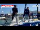 VIDÉO. Jean Le Cam baptise le bateau du skipper Benjamin Ferré pour le Vendée Globe 2024