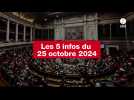 VIDÉO. Les 5 infos du 25 octobre 2024