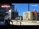 VIDÉO. À Angers, le socle de la statue du Roi-René descellé à son tour bloc par bloc