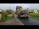 Les travaux de voiries à La Calotterie suite aux inondations de l'hiver dernier.