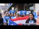 Des Latinos manifestent avant le meeting de Trump en Pennsylvanie