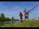 VIDÉO. Sur la Presqu'île de Caen, les deux grandes grues vont se parer de nouvelles couleurs