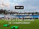 Top 14 Conférence de presse de l'USAP avant la réception de Vannes