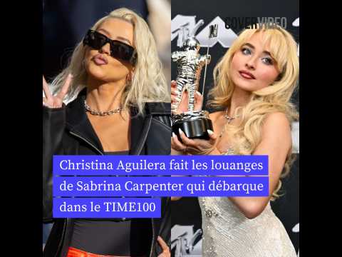 VIDEO : Christina Aguilera fait les louanges de Sabrina Carpenter qui dbarque dans le TIME100