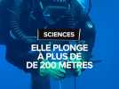 Elle bat un record du monde de plongée