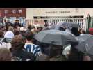 Beuvry : ambiance à la fin de la manifestation devant le lycée Yourcenar