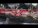 Le Pont du théâtre à Quimper entame sa destruction