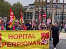 Manifestation à Perpignan ce 1 octobre 2024 à l'appel des syndicats du public et du privé