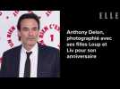 Anthony Delon, photographié avec ses filles Loup et Liv pour son anniversaire