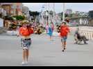 VIDÉO. Une course de porteurs de fruits surprend les promeneurs à Pléneuf-Val-André