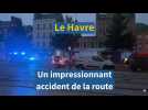 Un impressionnant accident la route au Havre